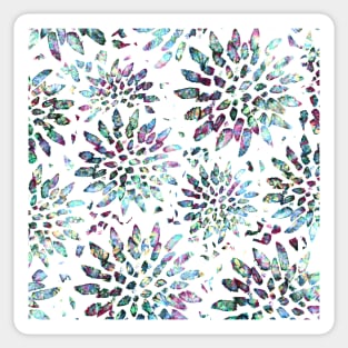 White and Bright Petal Poppin’ Floral Fireworks - Digitally Illustrated Abstract Flower Pattern for Home Decor, Clothing Fabric, Curtains, Bedding, Pillows, Upholstery, Phone Cases and Stationary Sticker